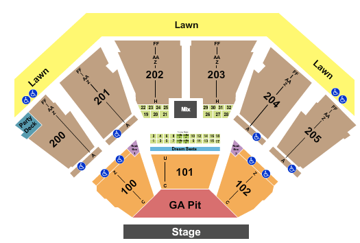Dos Equis Pavilion Luke Bryan Seating Chart